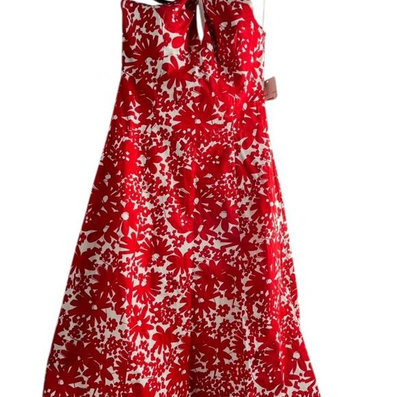 Signature by Robbie Bee Halter Top Sundress Red & White Sz 12 - Picture 4 of 9